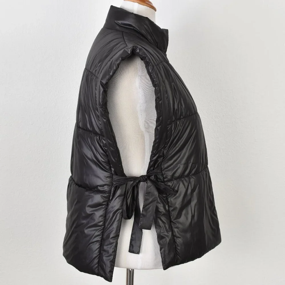 Pilcro Packable Puffer Vest Side Tie Black - One Size - Picture 6 of 9